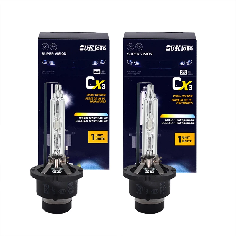 SUKIOTO 2PCS Fast Bright 5500K D2S Replacement Car Headlight Bulbs 35W D4S Xenon HID Lamp For Avalon Venza Sienna ES300 GS350 (2)