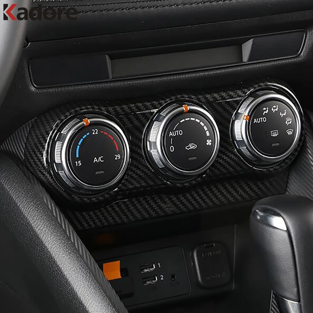 Для Mazda CX3 CX 3 2020 2017 2016 2015 переключатель регулировки кондиционера из углеродного