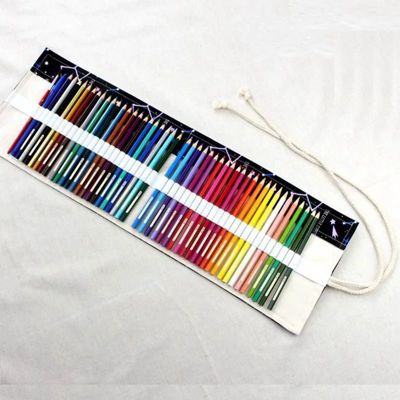 

36/48/72 Roll School Pencil Case Kawaii Canvas Pen Bag Penal For Girls Boys Cute Large Pencilcase Penalties Box Stationery