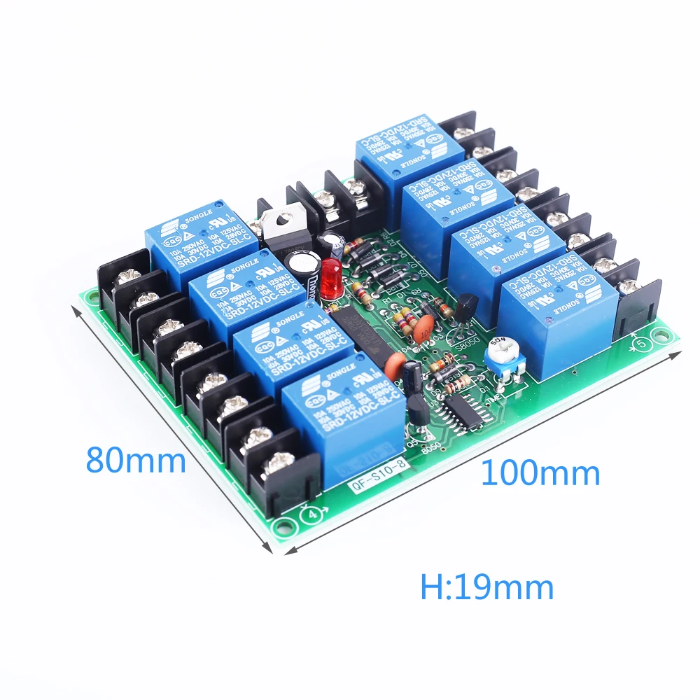AC DC 12V 10A 8 канальный 8CH Мощность графиком доска 0 2 4s регулируемый