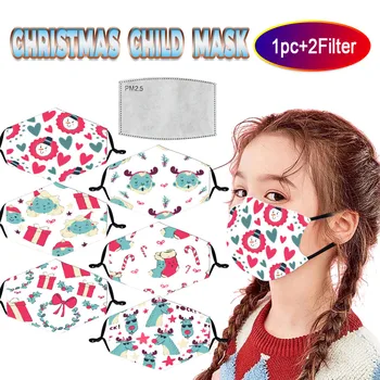 

New Children's Christmas Pattern Masks, Multi-style Children's Shade Masks Face Masks for protection Mascherine lavabili Unisex