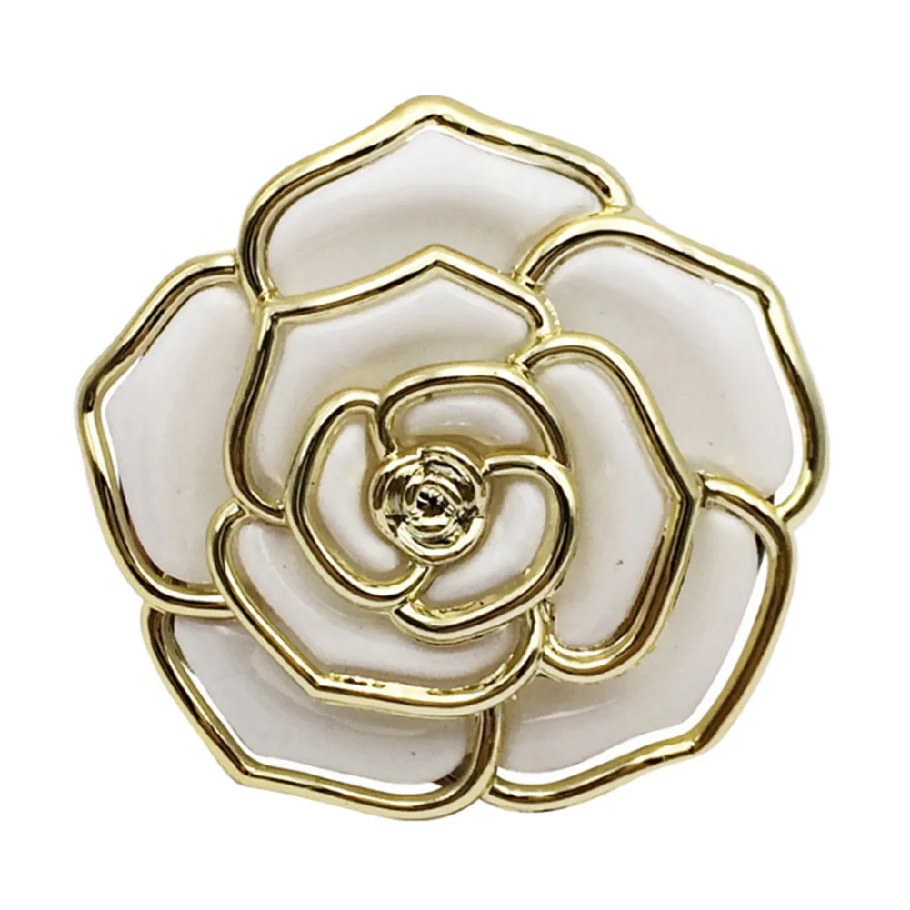 Folding Anti Slip Table Portable Round Handbag Holder Hanger Alloy Bag Hook Cafe Purse Mini Rose Shaped Restaurant - Цвет: Белый