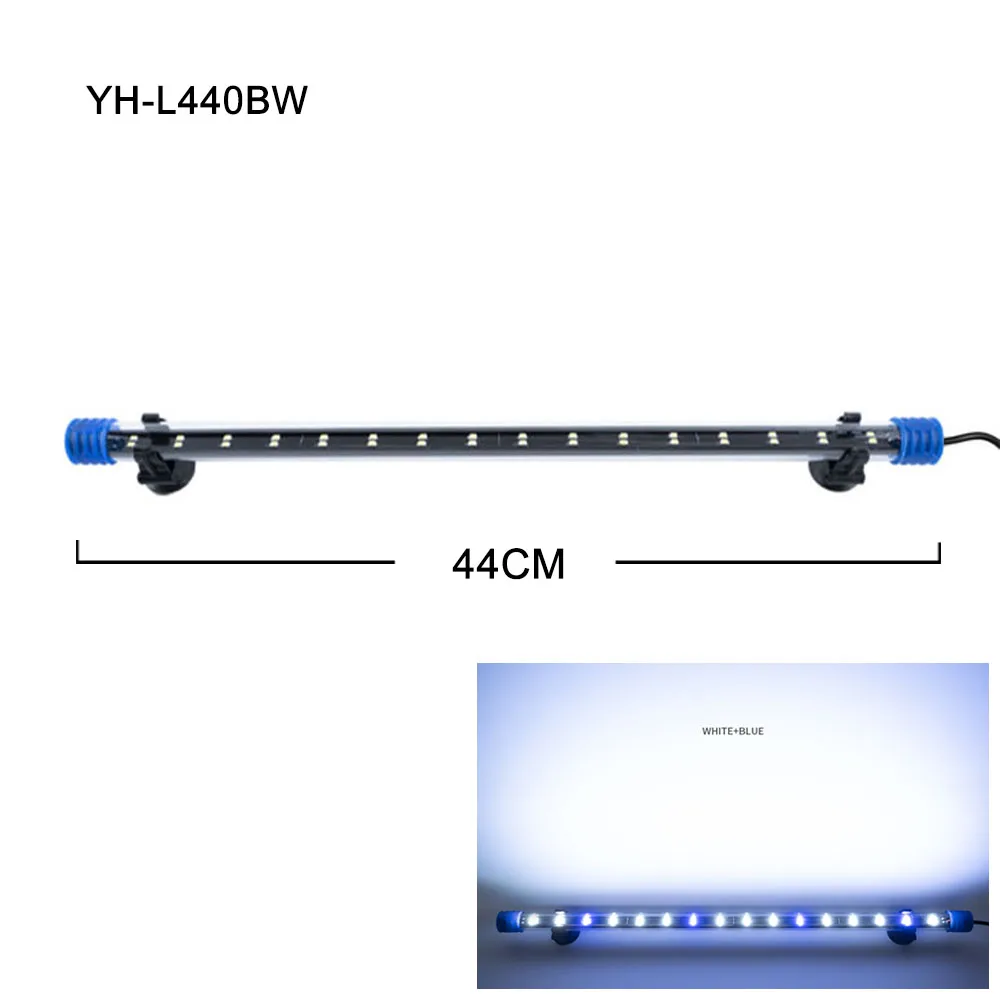 Светодиодный светильник для аквариума, водонепроницаемый светильник для аквариума, светильник для водного растения, Погружной подводный светильник, светильник для аквариума - Цвет: YH-L440BW