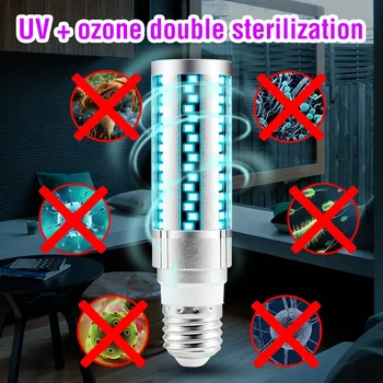 

Disinfection LED Corn Bulb E27 15W 20W LED UV Sterilizer Light 220V Ultraviolet LED Germicidal UVC Light 110V Bactericidal Lamp