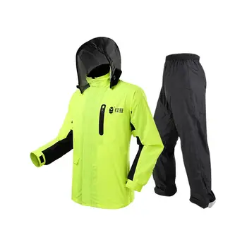 

Rain Poncho Raincoat Reflective Strip Rainwear Sport Rain Suit Jacket Trouser Hooded Motorcycle Travel Anti-Storm Rain Cover