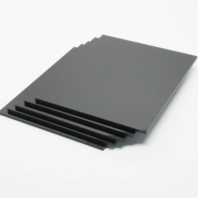 Panneau en PVC noir, feuille de plastique mince, 100x200,200x200