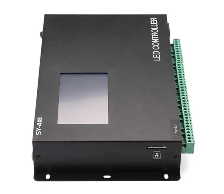 SY-418-B2 Screen Touch Musical Controller DMX to SPI AC100V- 240V 8 channels DMX512 Programmable Digital Led Controller