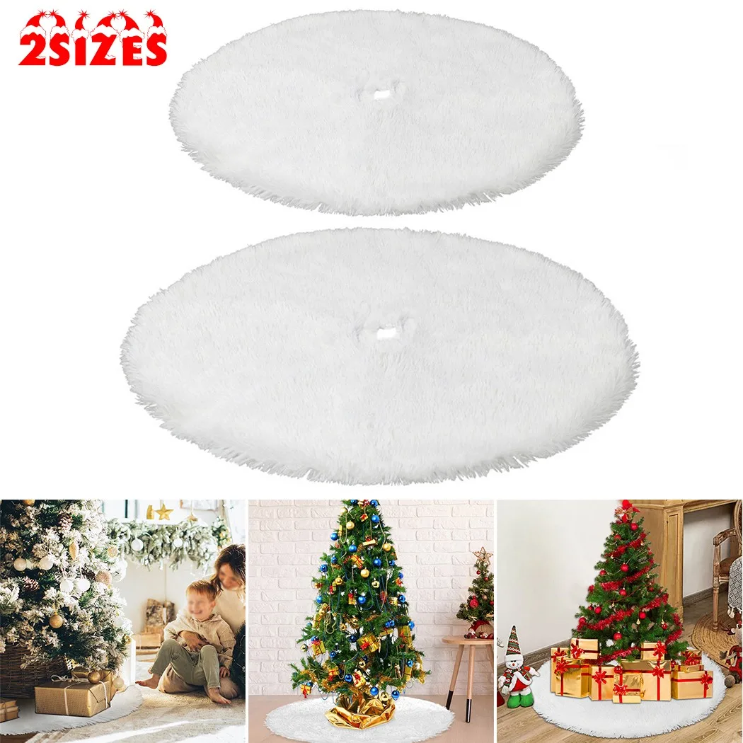 Soft Christmas Tree Skirt Base Floor Mat Cover XMAS Party Home Decor Ornaments 