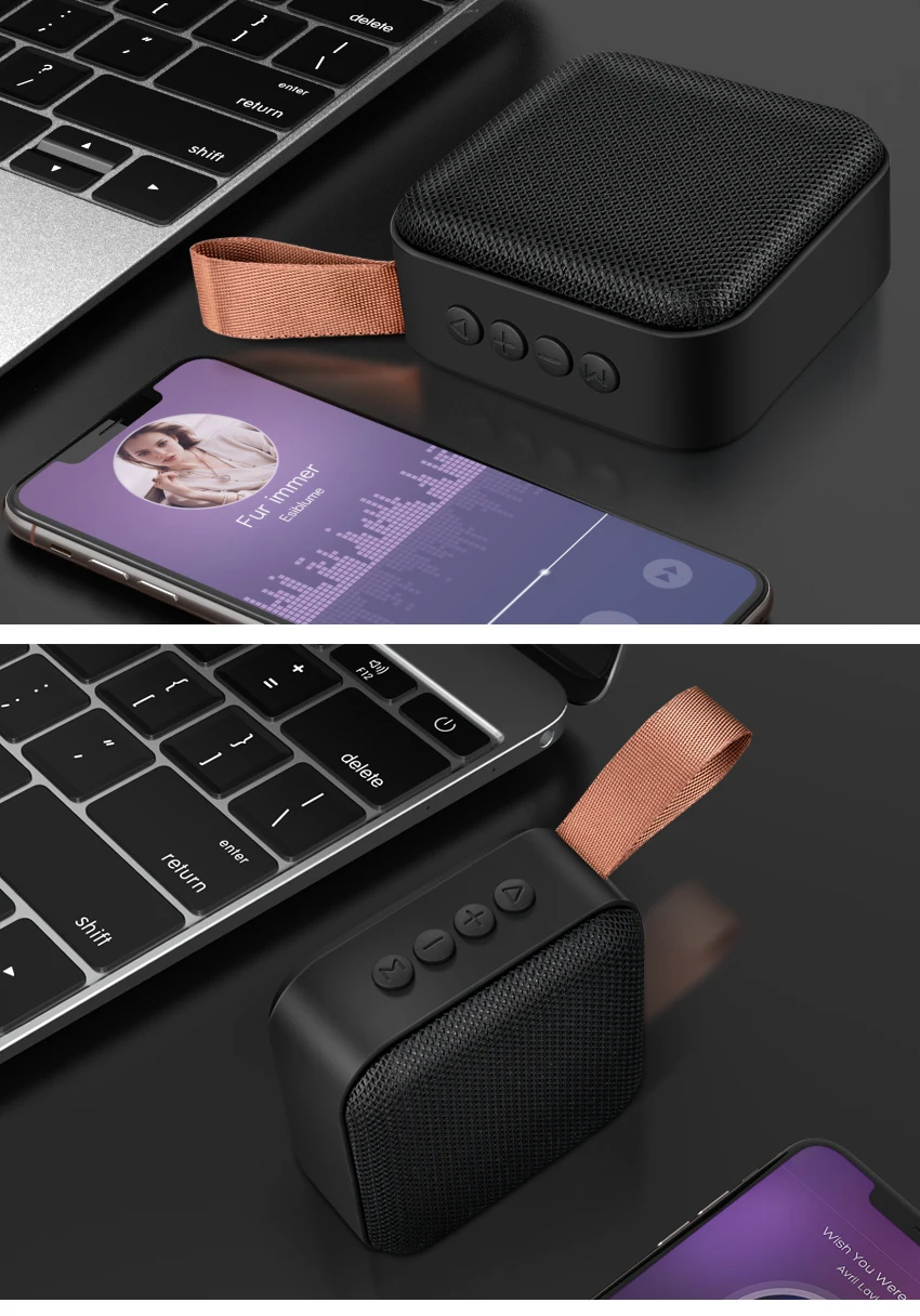 Беспроводной Bluetooth мини-динамик стерео портативный динамик s сабвуфер Bluetooth 4,2 с SD FM наружная Колонка громкий динамик