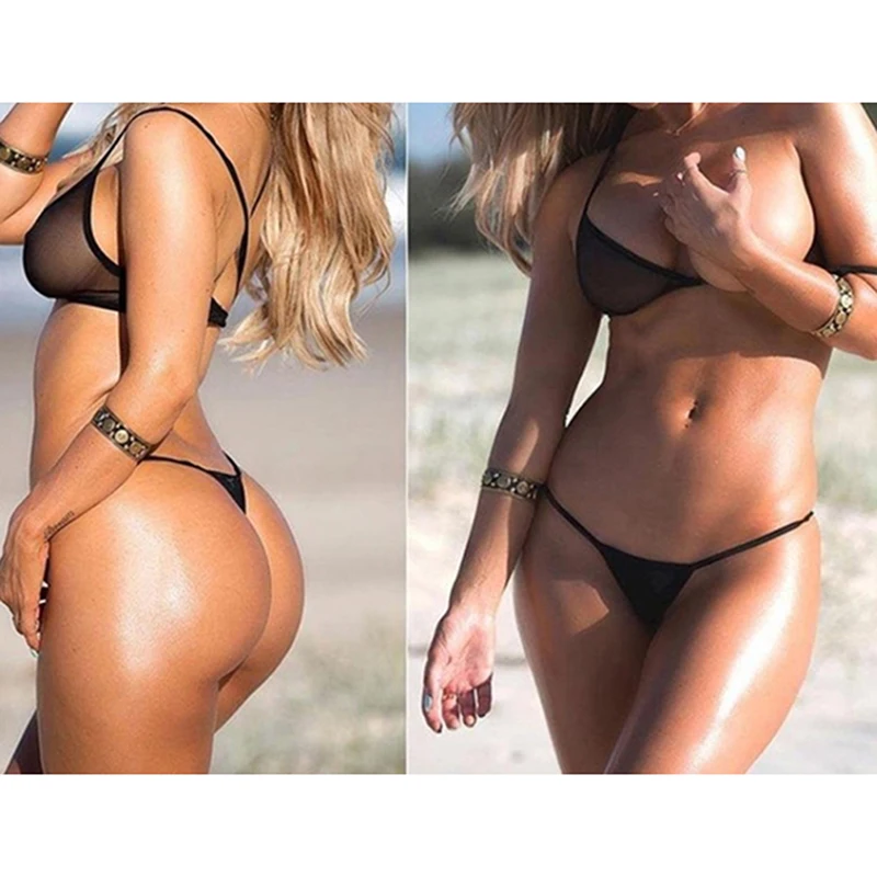 beach transparent bikini