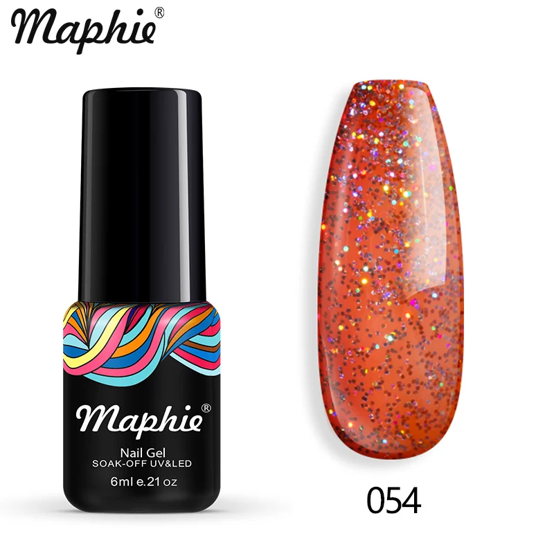 Maphie бриллиантовый блеск с ультрафиолетовым свечением Гель-лак для ногтей мерцающий декор с блестками Блестящий лак для ногтей полуперманентный лак Led синий гель для ногтей - Цвет: 054