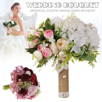 

Artificial Wedding Bouquet Fake Simulation Bride Holding Flower Party Home Decoration K888
