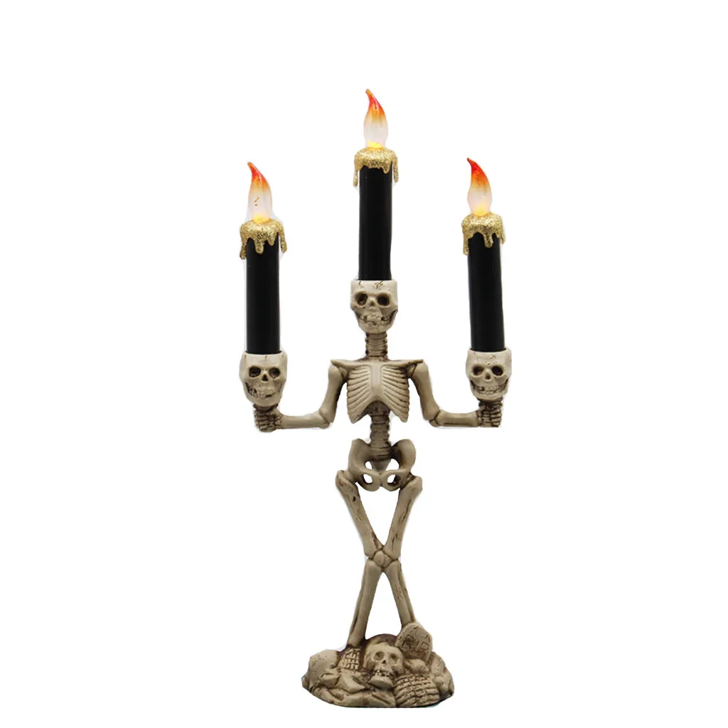 Свеча для Хэллоуина свет со светодиодной чайной подсветкой свечи для хэллоуина украшения часть праздника эксклюзивный 17x36 см дропшиппинг#91838 - Цвет: Золотой