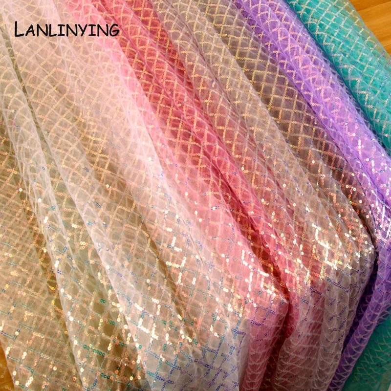 Новое поступление блесток ткань тюль, марля, сетка для дома сад Свадьба День Рождения вечерние Одежда для сцены свадебное украшение из ткани D733