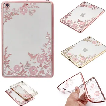 

Tablet Case For Ipad Mini 1 Case For Ipad Mini 2 / Mini 3 Case TPU Soft Ultra Thin Slim Clear Transparent Flower Butterfly Cover