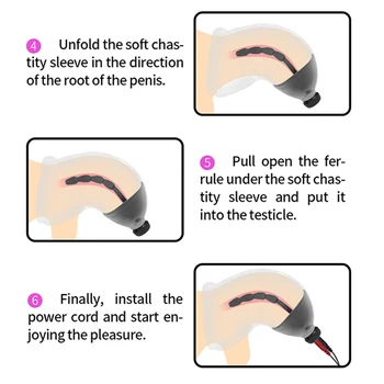 Male Chastity Cage Silicone Urethral Sound Electro Stimulator Urethra Sounding Toys For Men Cock Ring Ball Stretcher Testicle 5