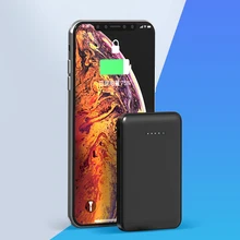 Мини беспроводной внешний аккумулятор универсальный Смарт мобильный телефон зарядное устройство чехол для iPhone samsung huawei Android 5000 мАч 2A