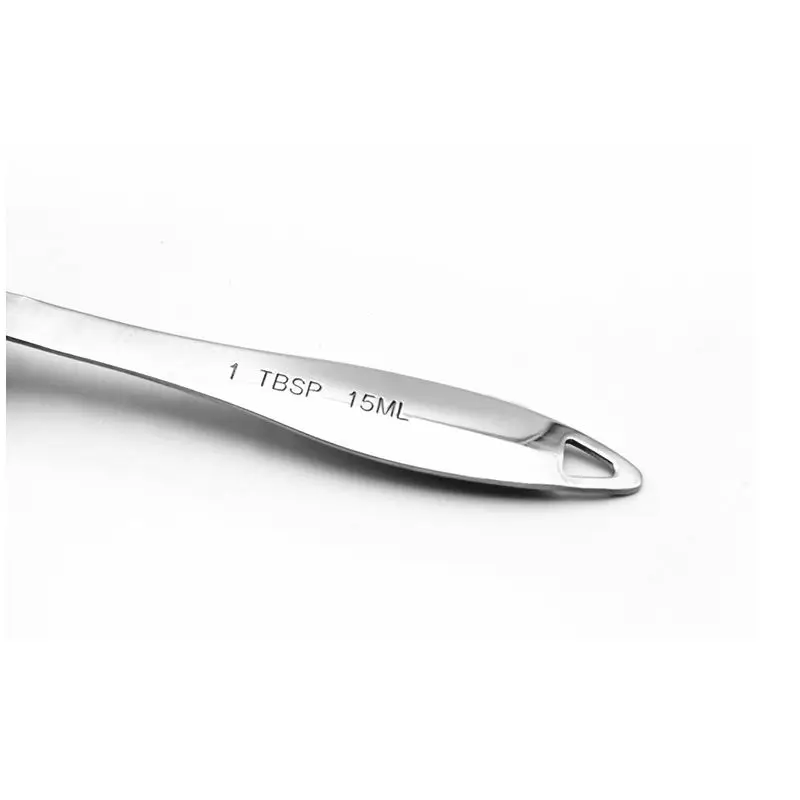 Stainless Steel Measuring Spoons, Ergonomic Set of 6 for Dry and Liquid Ingredients