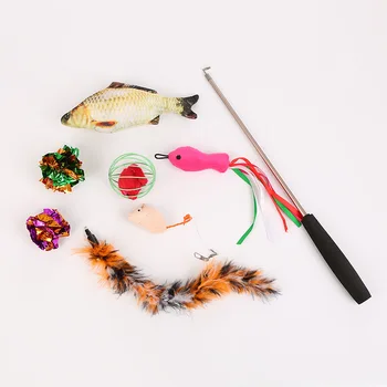

Cat Toy Cat Teaser Packaged Combination Catnip Fish xiang zhi Ball Cat Pet Supplies