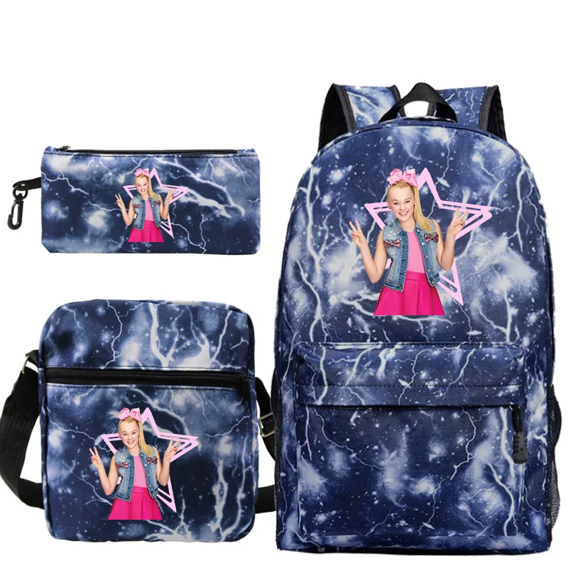 Красивый Jojo Siwa рюкзак для мальчиков и девочек школьные рюкзаки детские 3 шт./компл. школьная книга ранец для подростков детей - Цвет: photo colour