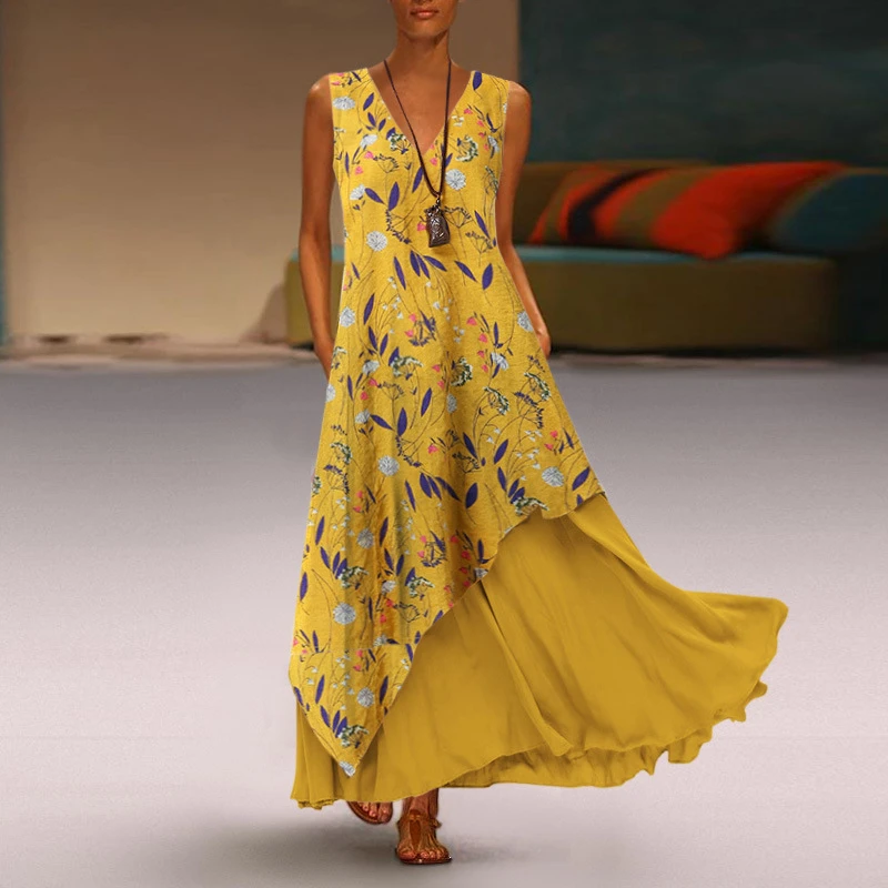 

Elegant Dress Women Party Dresses Fashion Summer Print Vintage Vestidos Robe Femme Vestido De Festa Sexy Clothes Plus Size 5XL