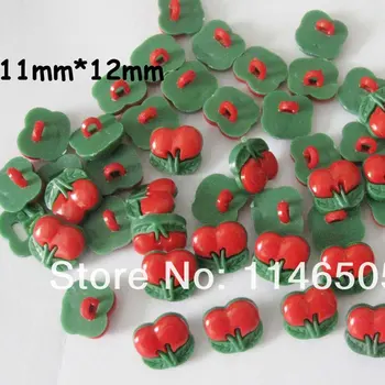 

50pcs Nylon Button Fasteners 11mm*12mm Mixed Buttons Kawaii Red Strawberry Shaped Sewing Buttons Children Accessories ZK0245