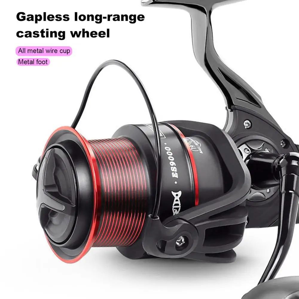 LINNHUE ES Spinning Fishing Reels 9000-11000 Series All Metal 4.9:1 10kg Max Drag Reel Bass Saltwater Carp |