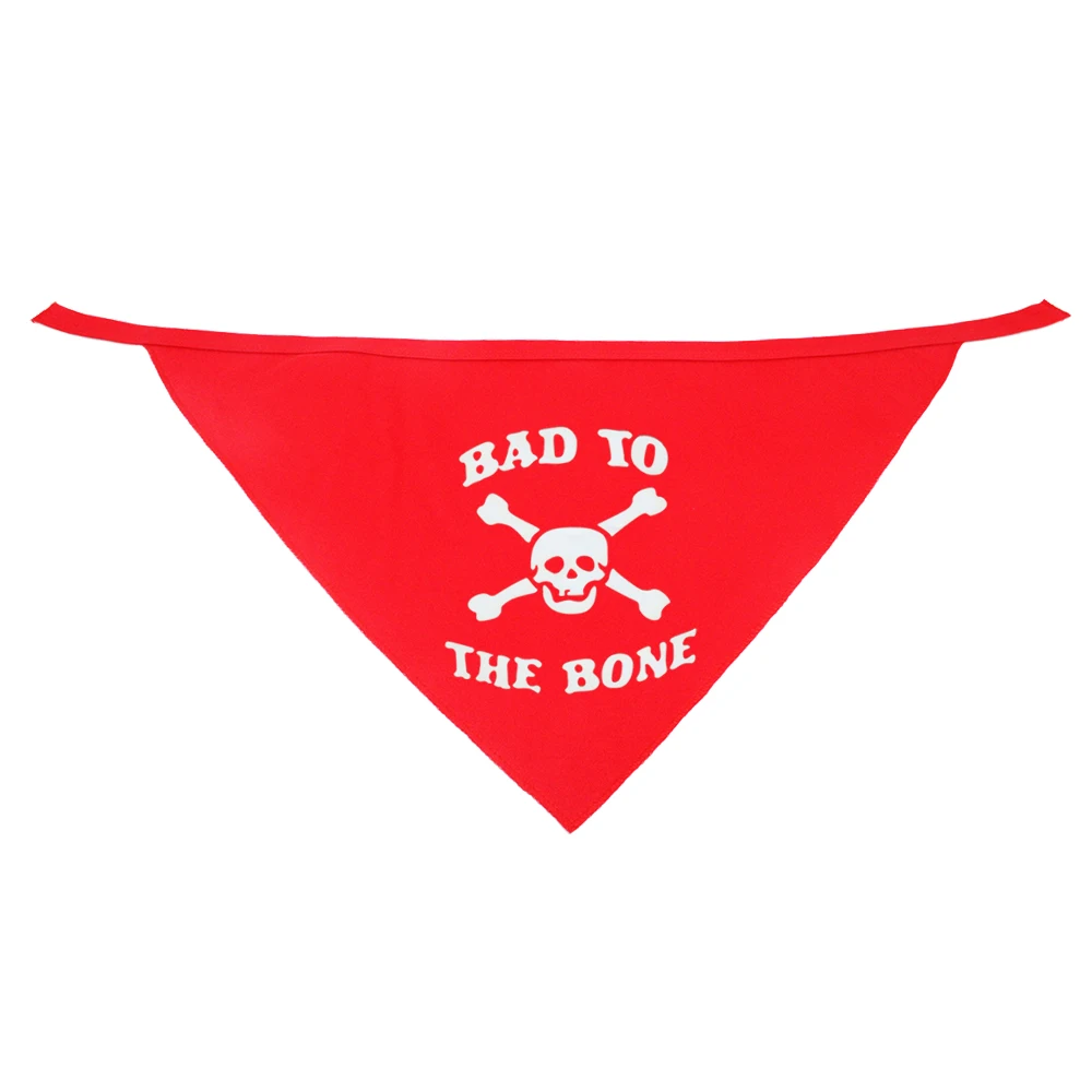 BAD TO THE BONE череп шаблон шеи Регулируемая бандана для собак шарф для животного милый шейный платок для щенка собаки кошки нагрудники для домашних животных