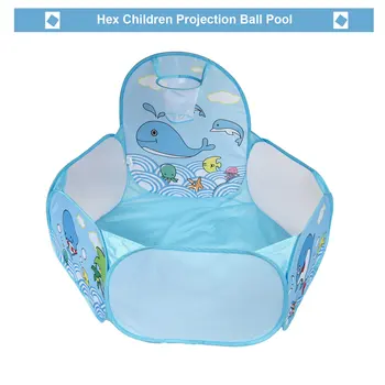 

Pink & Blue Children Pop Up Hexagon Ocean Ball Pit Pool Game Play Tent Seaballs Ball Hoop In/Outdoor Playing House Balls Pool