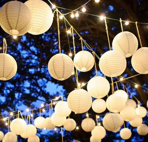 

30pcs Mix Size Chinese Round Paper Lanterns for Wedding Party Home Hanging Decoration lamps round wedding paper lantern Holiday