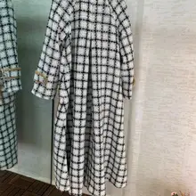 105559 Классическая Женская Осенняя зимняя удлиненная куртка винтажное Женское пальто