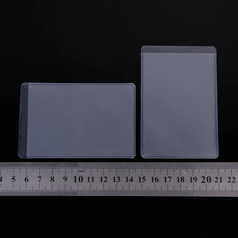 10 шт. мягкий прозрачный пластик защитные рукава для карт удостоверений личности