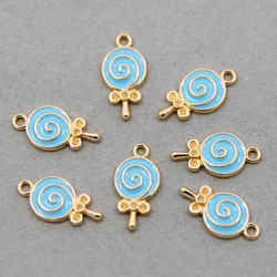 Enamel Candy Lollipop Charms for DIY Jewelry Making - Set of 10 (10pcs color 1)