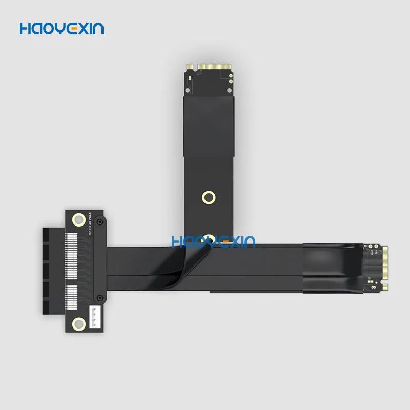 para Pcie Riser Pcie x4 Pci-e3.0 4x para M.2 Nvme m Chave 2280 Riser Cartão Gen3.0 Cabo m2 Chave-m Pci-express Cabo de Extensão 32g Bps m2 - Imagem 2