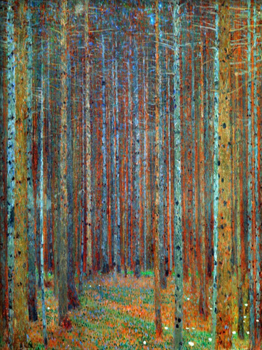 

High quality Gustav Klimt Canvas Oil paintings Trees TANNENWALD PINE FOREST painting reproduction 100%hand painted