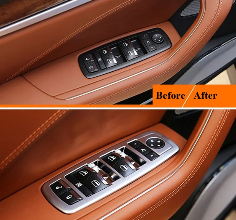 4 шт. для Maserati Levante- ABS Chome Кнопка Подъема Окна крышка отделка авто аксессуары автостайлинг