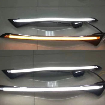 

1Pair Car Headlight LED Eyebrow Daytime Running Light DRL With Yellow Turn Signal Light For KIA Optima K5 2011 2012 2013 2014
