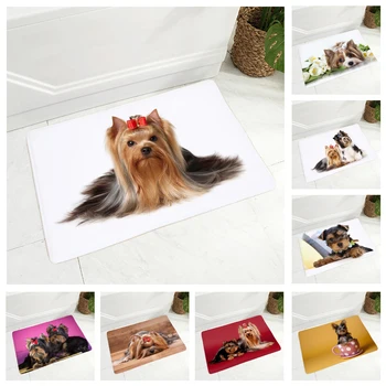 

Cute MINI Dog Door Mat Decor Pet Animal Floor Door Mat Non-Slip Super Soft Flannel Carpet for Hallway kitchen Room 40x60cm Rug