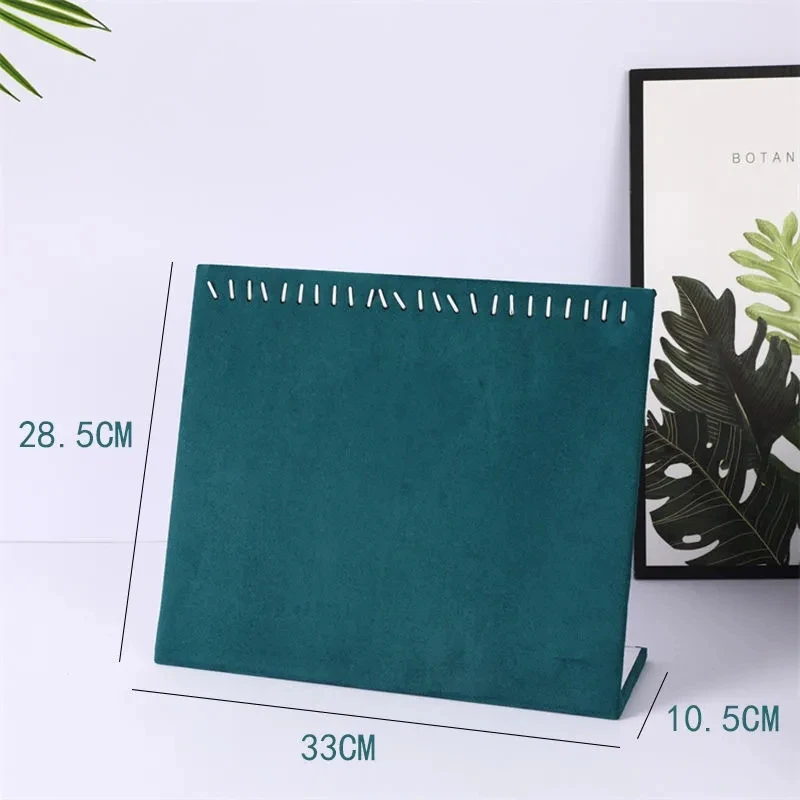 Velvet Green Earring Jewelry Display Earrings Necklace Holder Stand Rack Organizer Show Cases Box Home Store Female Decoration