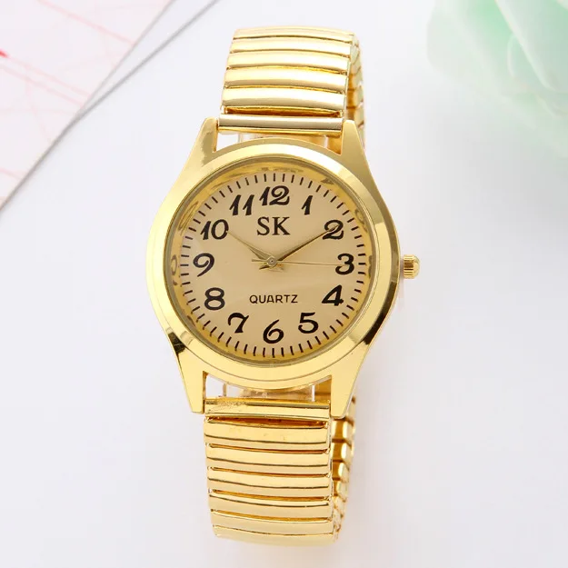 

Foreign Trade Watch Wholesale Elastic Band Watch for the Old Elastic Band Advertisement Gift Watch Square COUPLE'S Watch Booth G