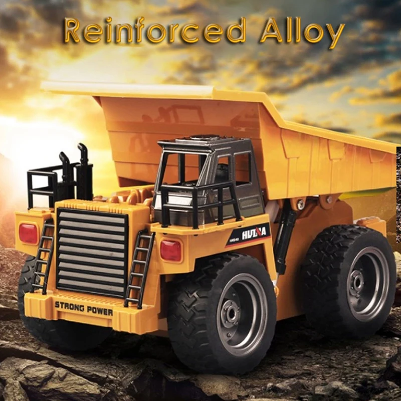 HUINA 1540 6CH 1/18 2,4G 40HMZ металлические RC самосвал игрушки с дистанционным управлением