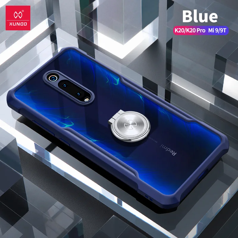 Blue - with ring XUNDD противоударный чехол для телефона для Redmi K20/K20 pro защитный Xiaomi 9 t/9 t pro с подушкой безопасности Beetle - Цвет: Blue - with ring