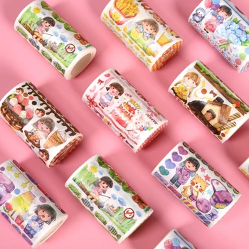 

6PCS/LOT school of color series fresh lovely decorative paper tape masking tape washi tape