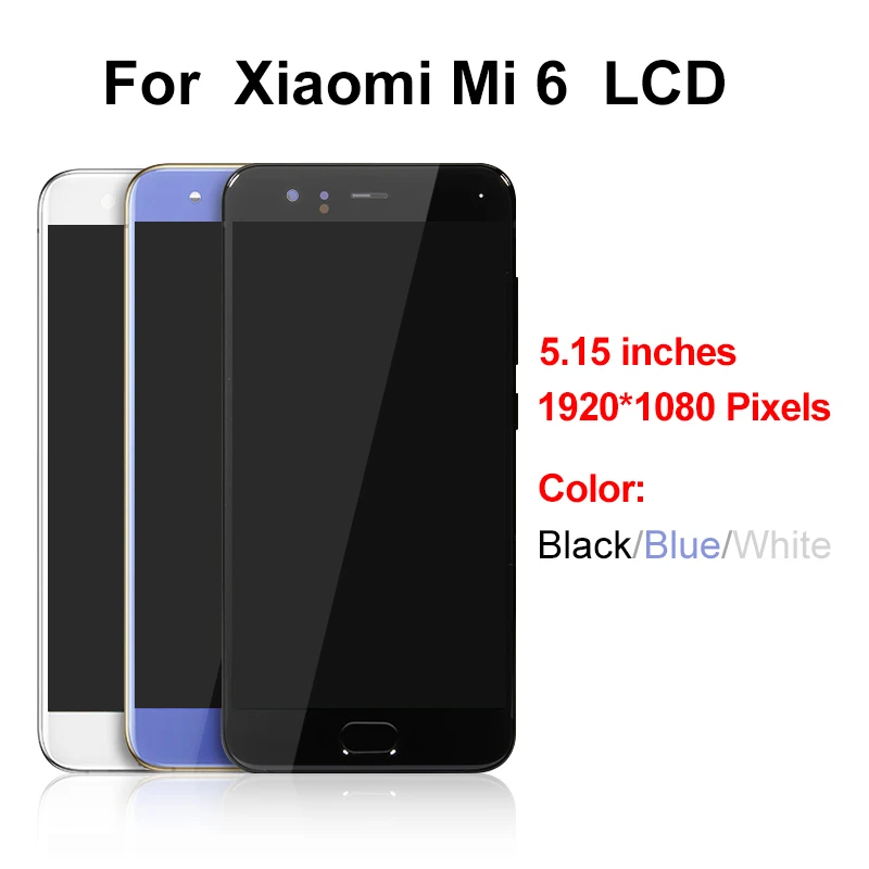 ЖК дисплей 5 15 дюйма для Xiaomi MI 6 дигитайзер в сборе запасные части XiaoMi Mi