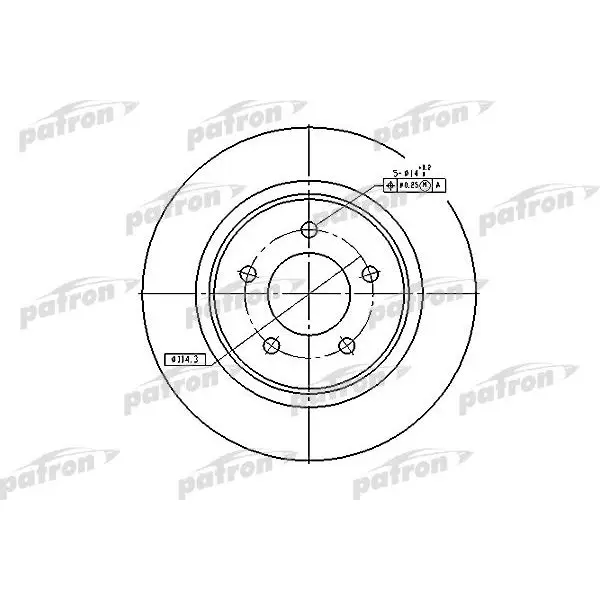 Диск тормозной передн CHRYSLER: 300M 98-04, Concord 98-04, LHS 9
