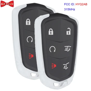

KEYECU 2pcs for Cadillac Escalade/ Escalade ESV 2015 2016 2017 2018 2019 2020 Remote Car Key Fob FCC ID: HYQ2AB 315MHz