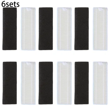 

6 Sets Filter Sponge For Silvercrest SSR1 Robot Vacuum Cleaner Accessories Home Cleaning Dust Clean Up Cover Side /Roller Brush