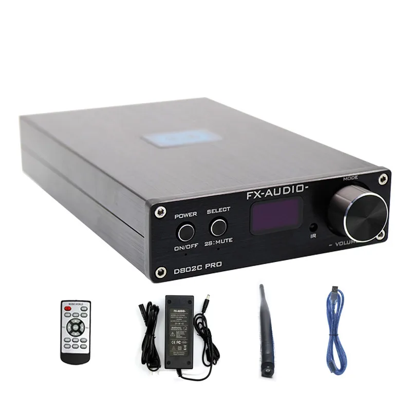 FX-Audio D802C PRO Bluetooth 3,0 чистый цифровой усилитель USB/RCA/оптический/коаксиальный 24 бит/192 кГц 80 Вт+ 80 Вт OLED дисплей