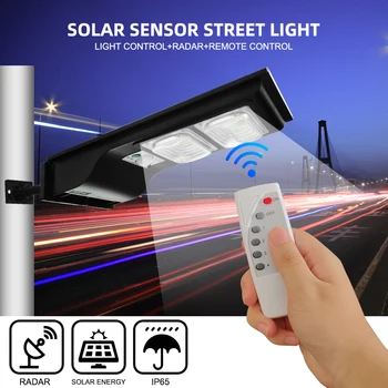 

40W LED Solar Street Light Wall Lamp Light Remote Control+Human Body Induction+3 Working Mode Outdoor Waterproof Security Lamp
