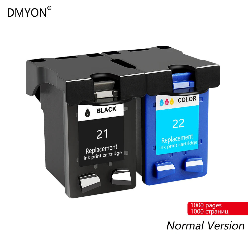 Black Color Normal DMYON 21XL 22XL перезаправляемый картридж с чернилами для принтера Hp 21 22 принтер с чернилами Hp Deskjet F2180 F2200 F2280 F4180 F300 F380 380 D2300 картриджи для принтеров - Цвет: Black Color Normal